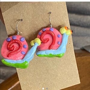 handmade clay gary  earrings